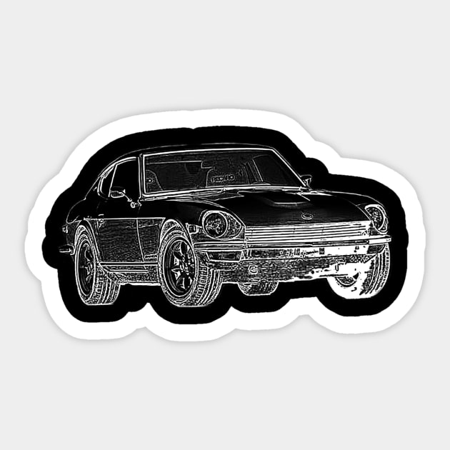 Datsun 240Z Classic Sports Car Sticker by benhonda2